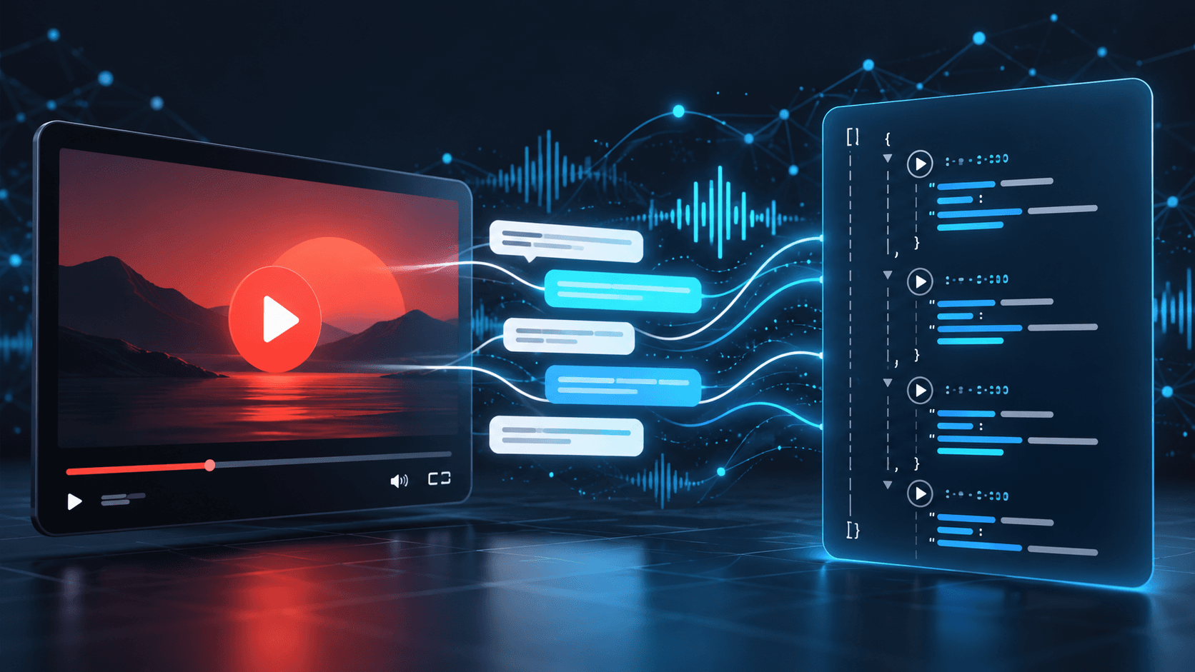 YouTube Transcript API developer guide showing code examples and API comparison